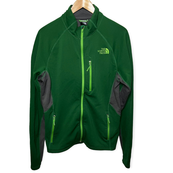 The North Face Other - The North Face Men's Green & Gray Polyester Full Zip Front Track Jacket Sz M